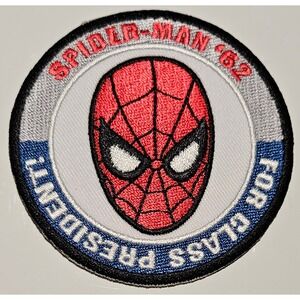 Spider-Man‎ '62 For Class President Patch Vintage Style Comic Book Marvel